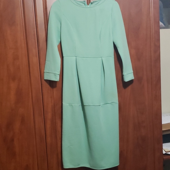 light green midi dress